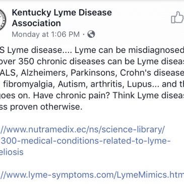 Lyme: No link to multiple sclerosis, ALS, Alzheimer’s, autism, or Parkinson’s