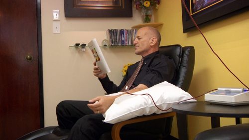 Man getting ozone therapy