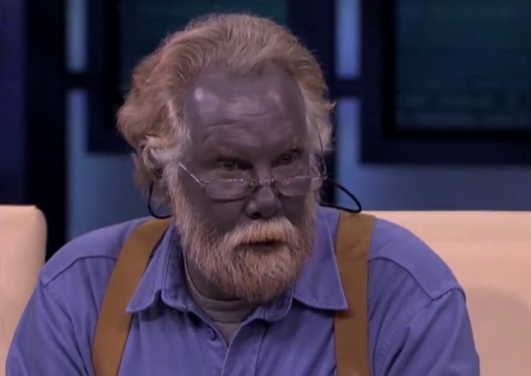 colloidal silver blue skin man
